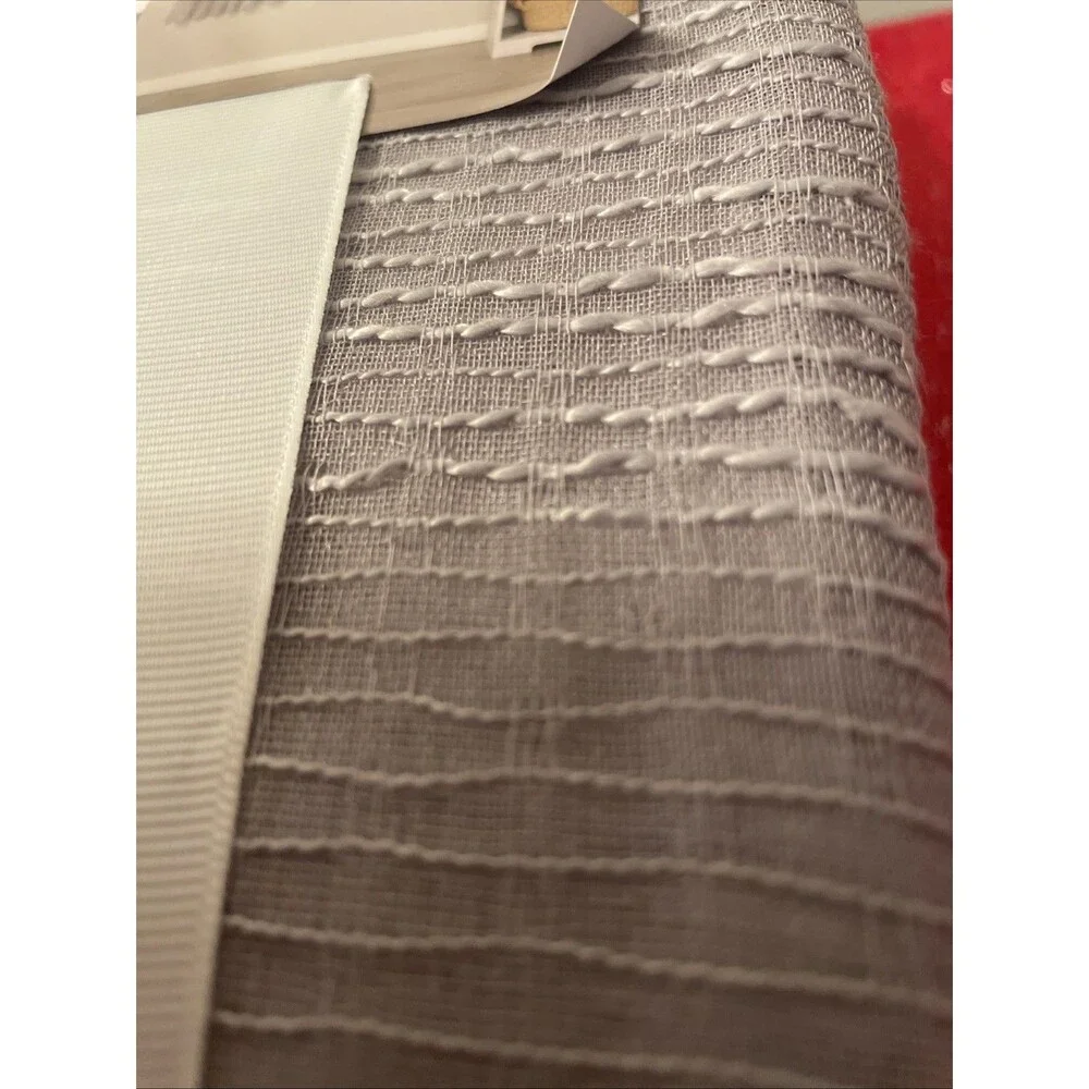Hd Designs Sheer Window Panel Light Gray Raised Textured 63”
